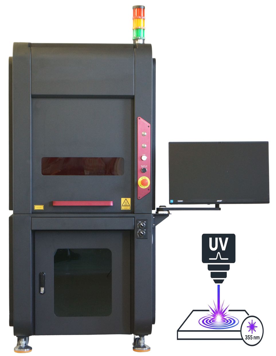 UV Laser-Graviermaschine XL - UV (355 nm) Beschriftungslaser XL für Metall und Kunststoff im großen Gehäuse